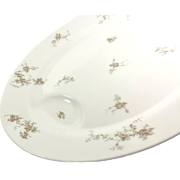 Theodore Haviland Limoges France Pink Spray 16" Oval Platter Antique - Picture 4 of 10